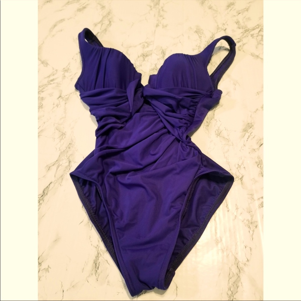 Miraclesuit Purple One Piece Swimsuit